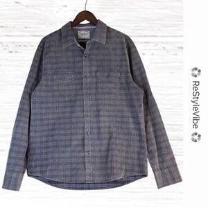 FLAG & ANTHEM DRY GOODS Men’s Size L Shirt Plaid Corduroy Long Sleeve